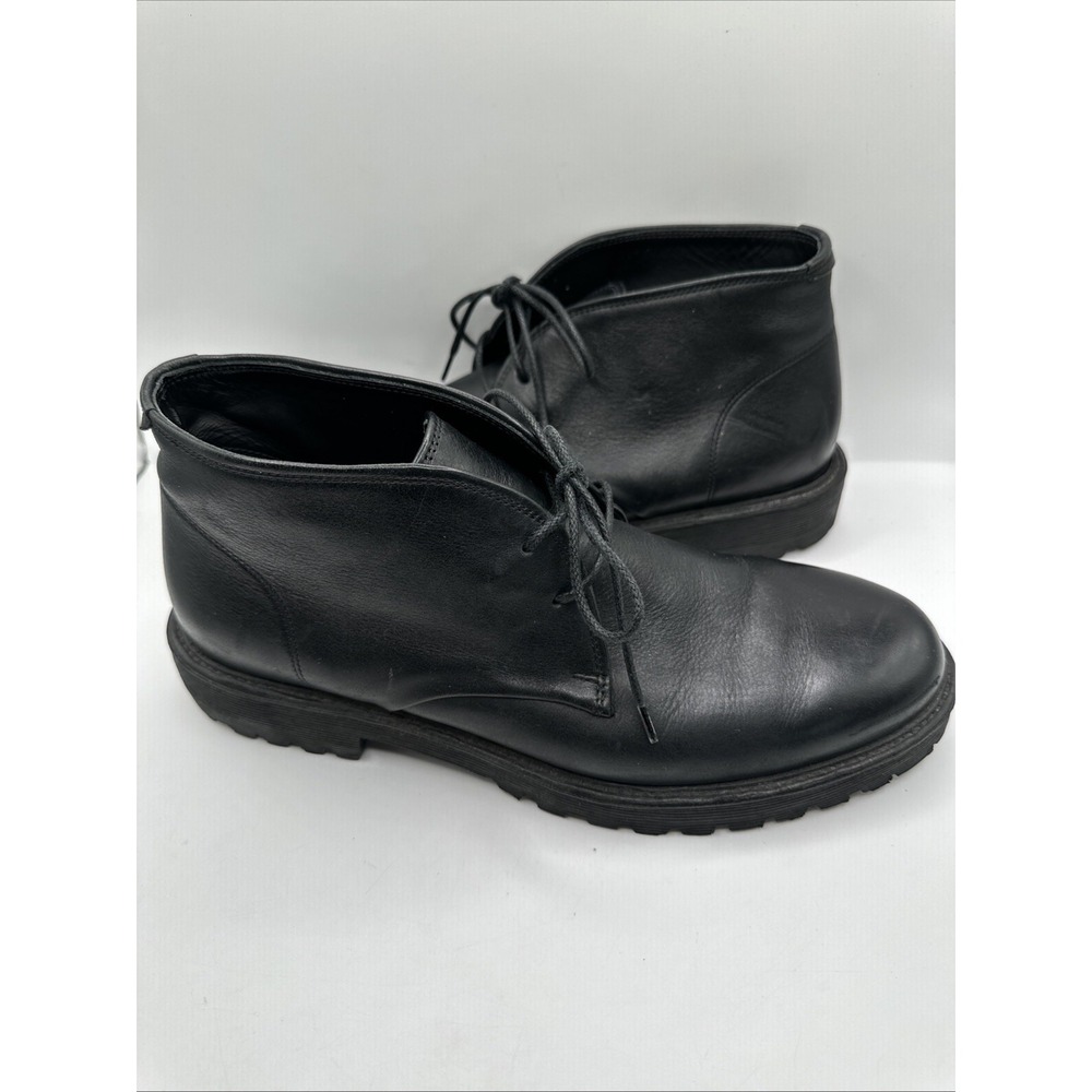 Vince Boulder Black Leather Chukka Boots Sz 9.5